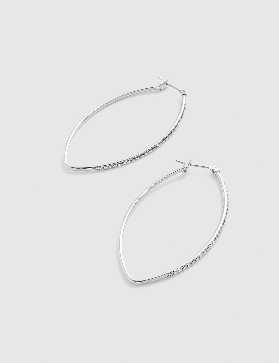 Diamond-Shaped Hoop Earrings