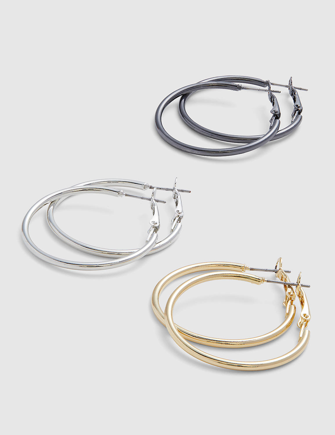 Mixed Metal Small Hoop 3 Pack SGH:Mixed Metal:ONESZ Product Image 1