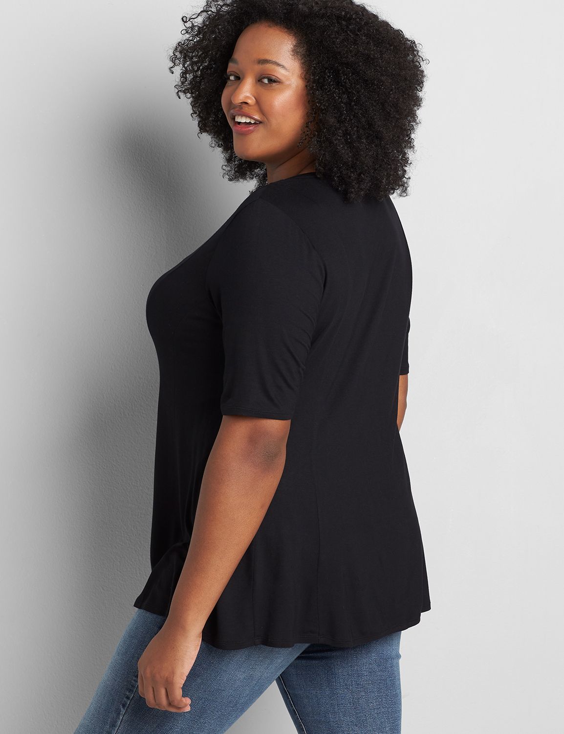 Modest Sleeve Scoop Neck Swing Fit Product Image 2