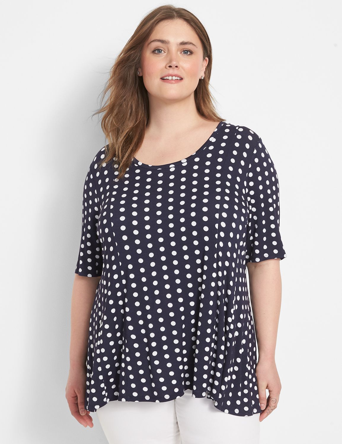 Modest Sleeve Scoop Neck Swing Fit Product Image 1