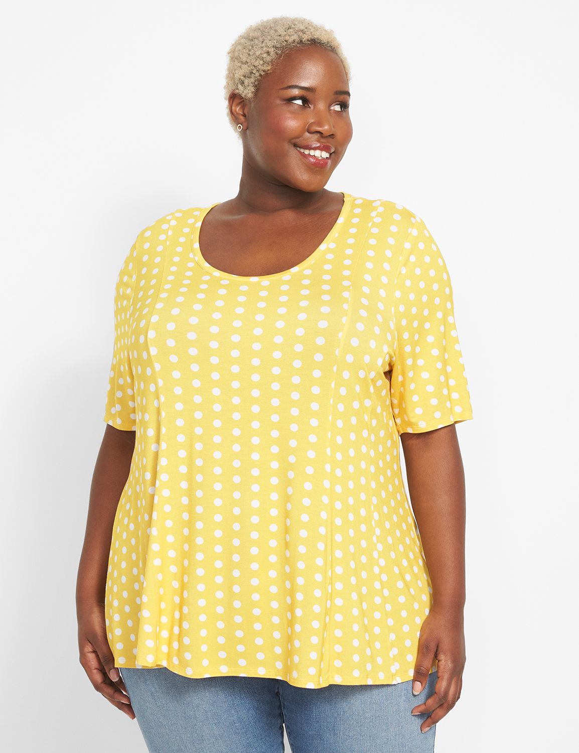 Modest Sleeve Scoop Neck Swing Fit Product Image 1