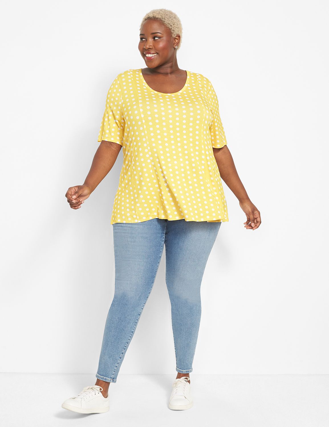 Modest Sleeve Scoop Neck Swing Fit Product Image 3