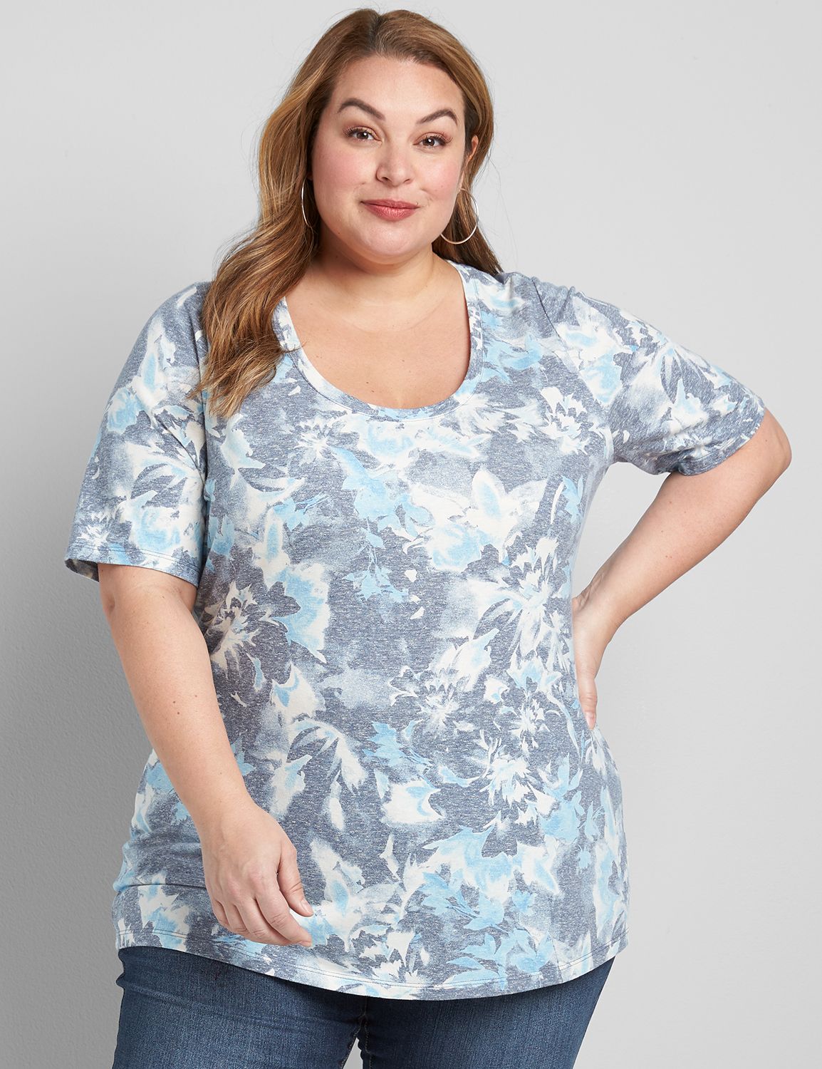 Perfect Sleeve Scoop-Neck Top