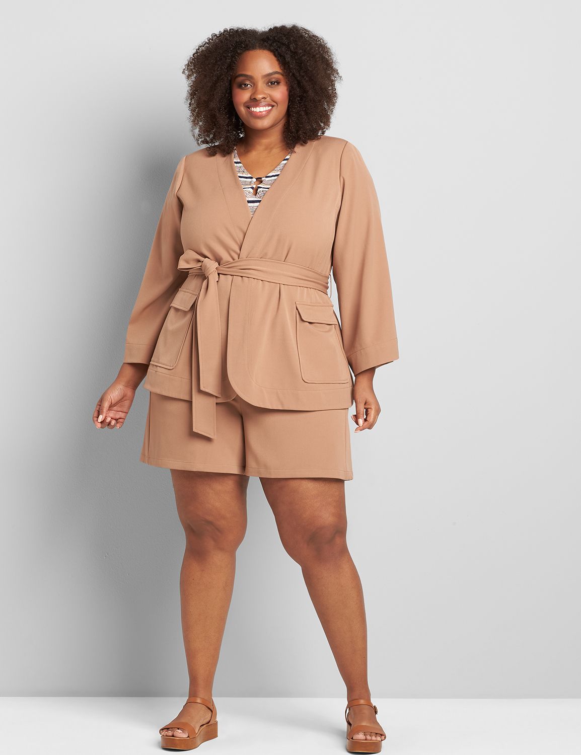 1120151 Belted Structured Jacket Product Image 3