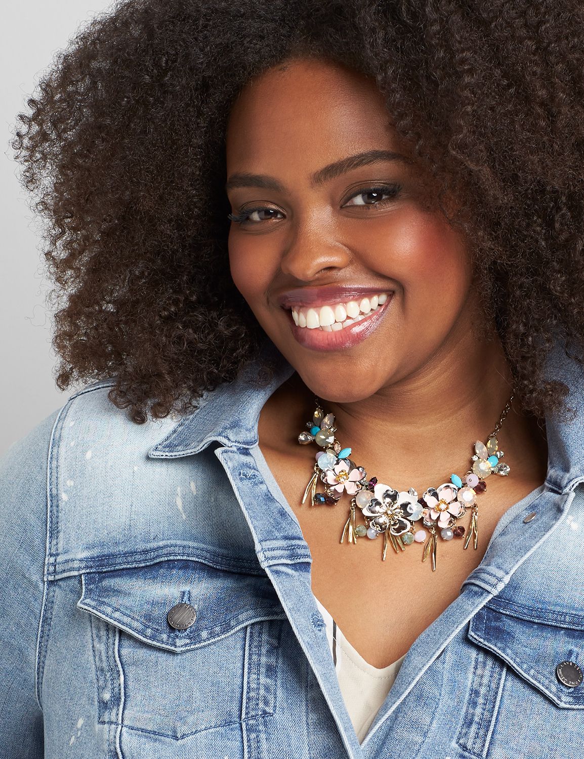 Floral Statement Necklace - Pink