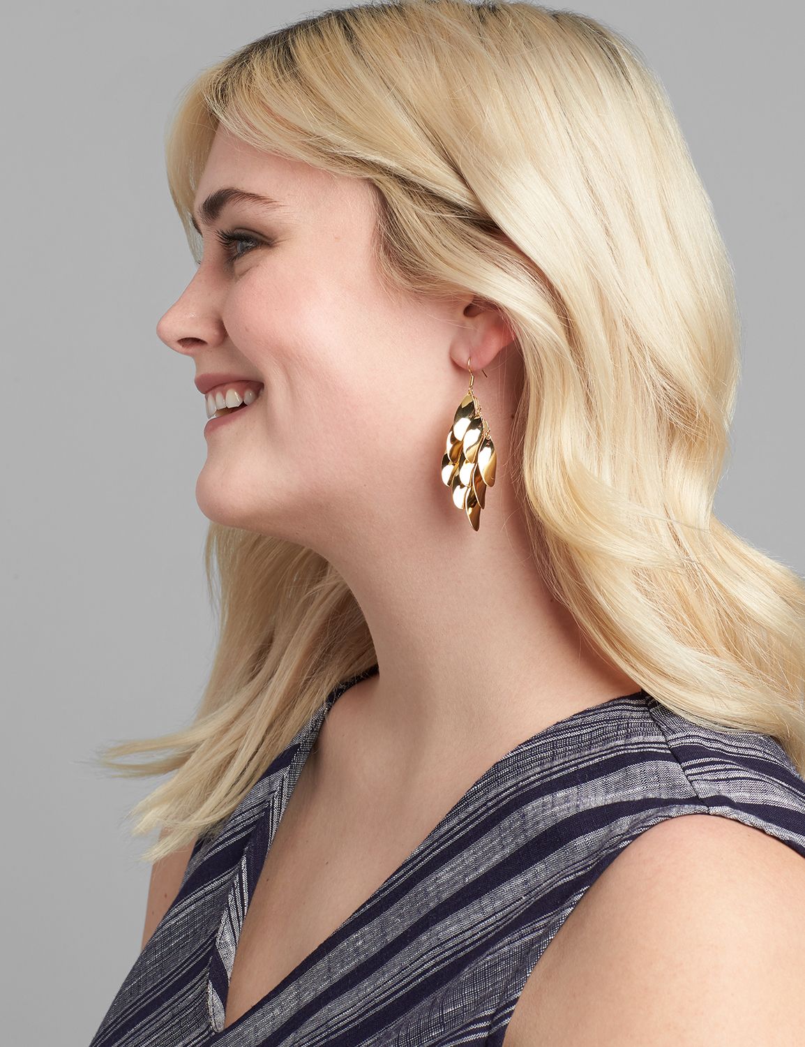 Cascading Disc Drop Earrings