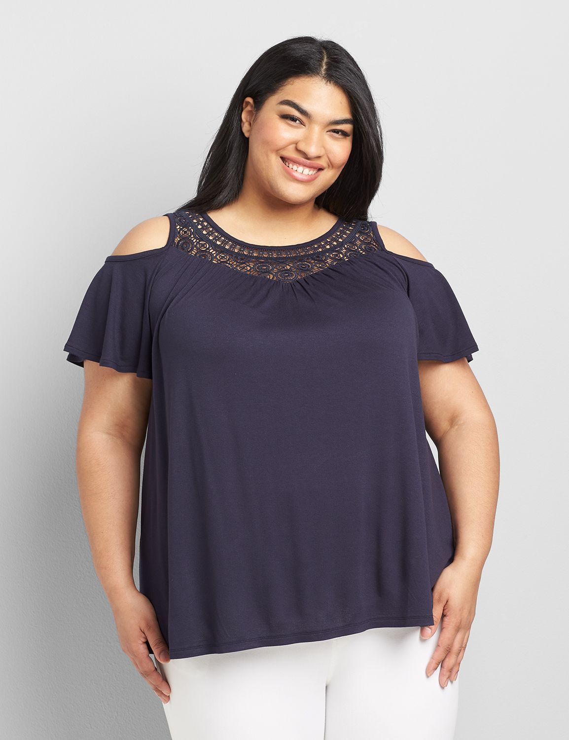 lane bryant cold shoulder tops