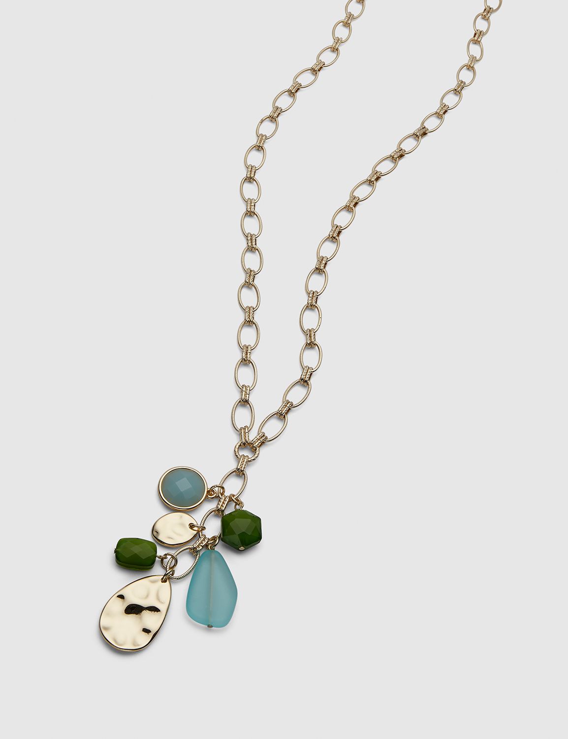 Stone Cluster Pendant Necklace