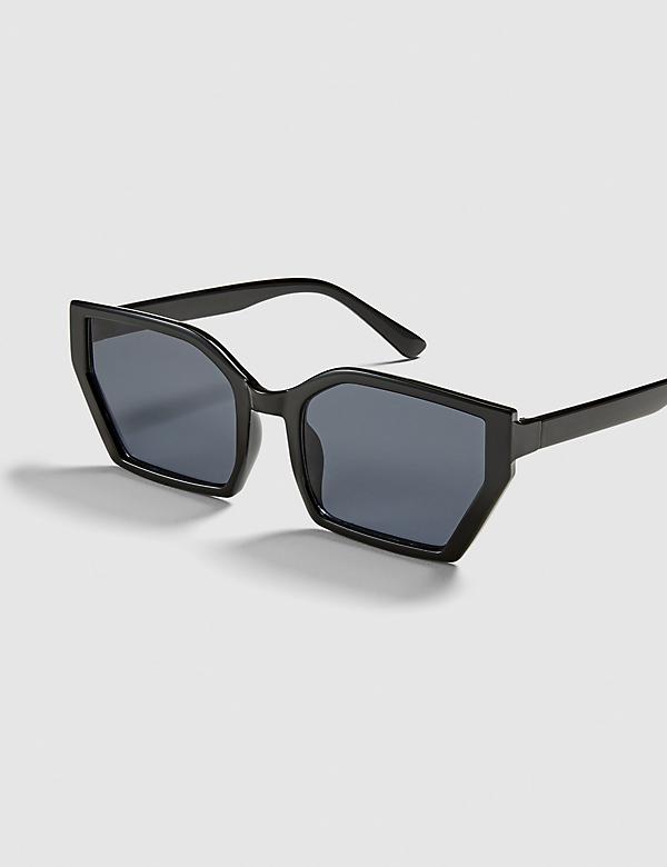 Black Geo Cateye Sunglasses