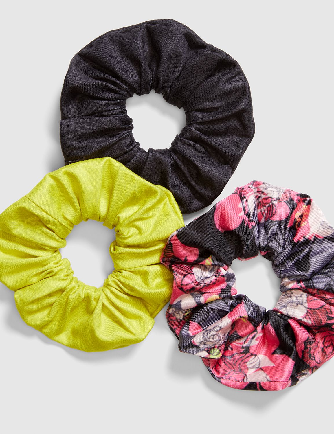 Hair Scrunchies - 3-Pack - Floral 