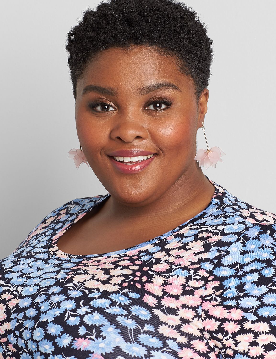 Pink Petal Drop Earrings