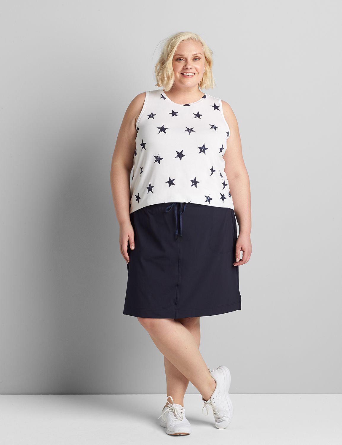 Stretch Drawstring Waist Skort S 11 Product Image 3
