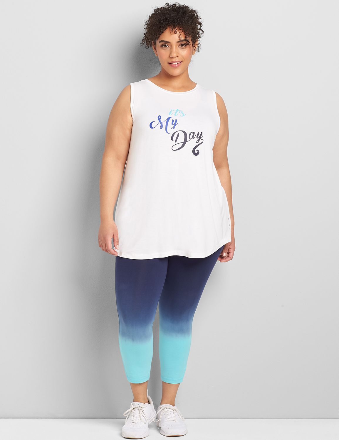 Sleeveless Crew Neck V Back Tank S 1120851:PANTONE Night Sky:34/36 Product Image 3