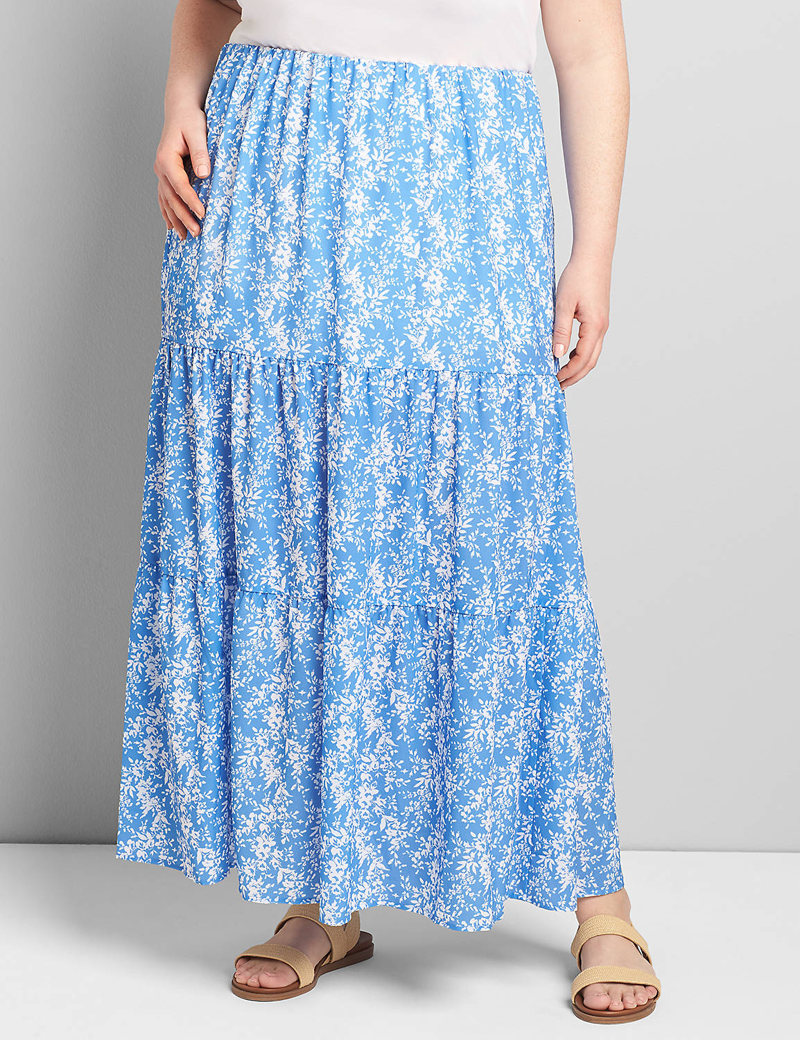TIERED MAXI SKIRT 1119996:LBSU21319_MountainLake_colorway1:14/16 Product Image 3