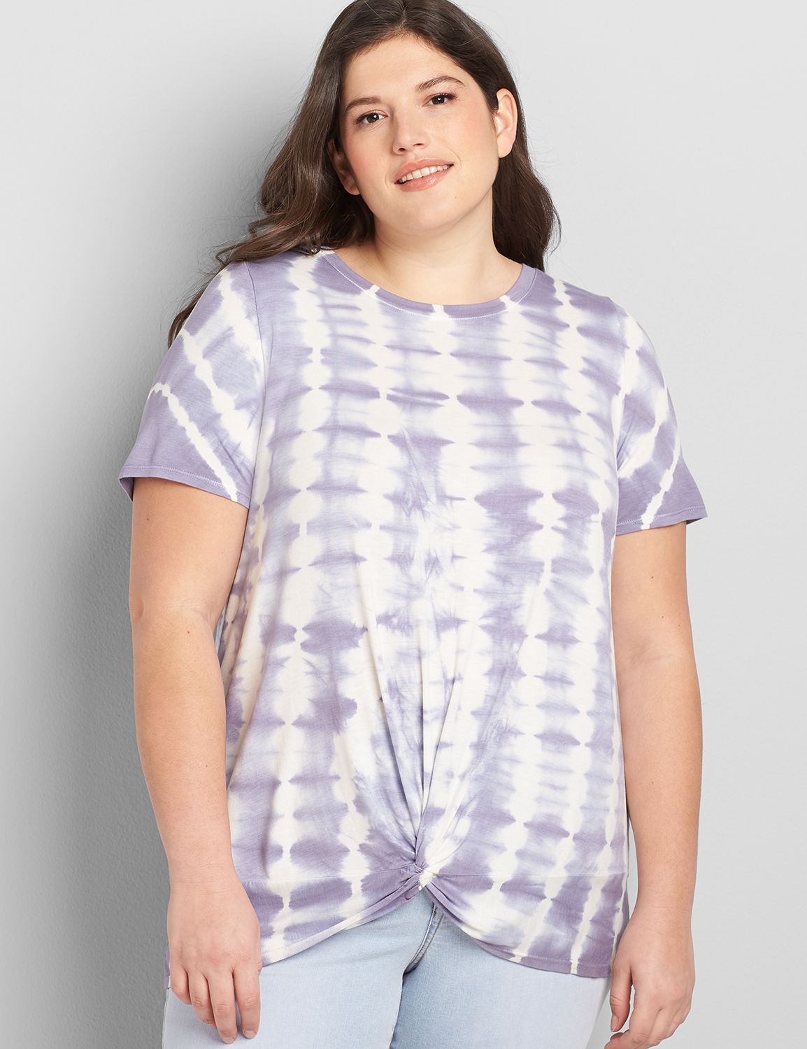 Twist-Hem Crew-Neck Top Product Image 1