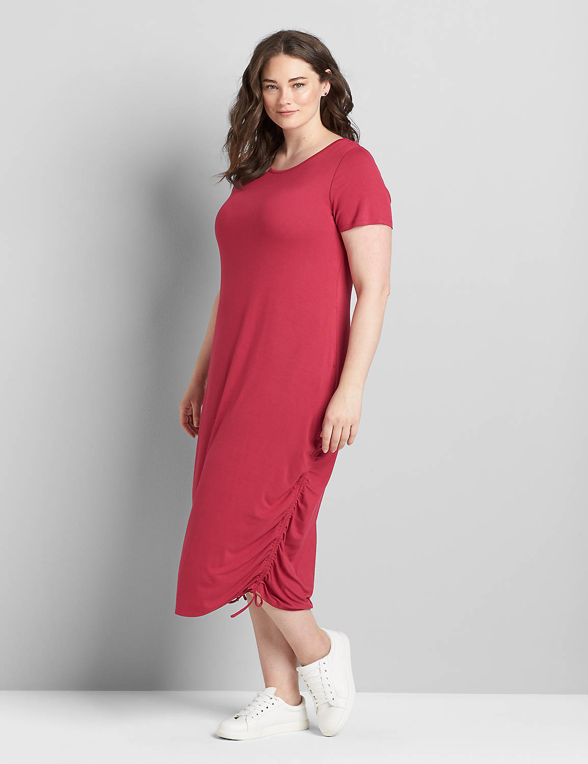 Ruched Side Midi Dress Product Image 1