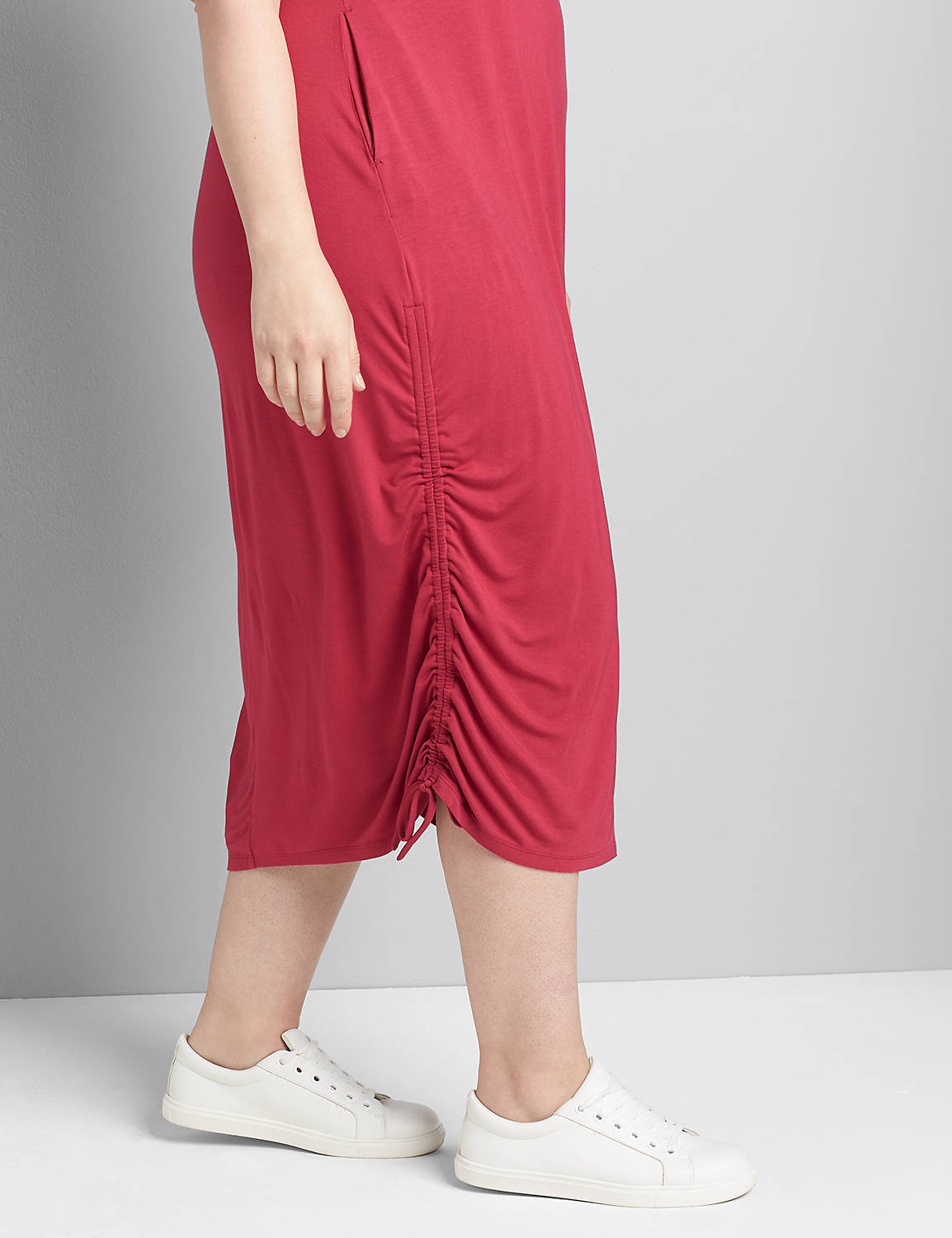 Ruched Side Midi Dress Product Image 3