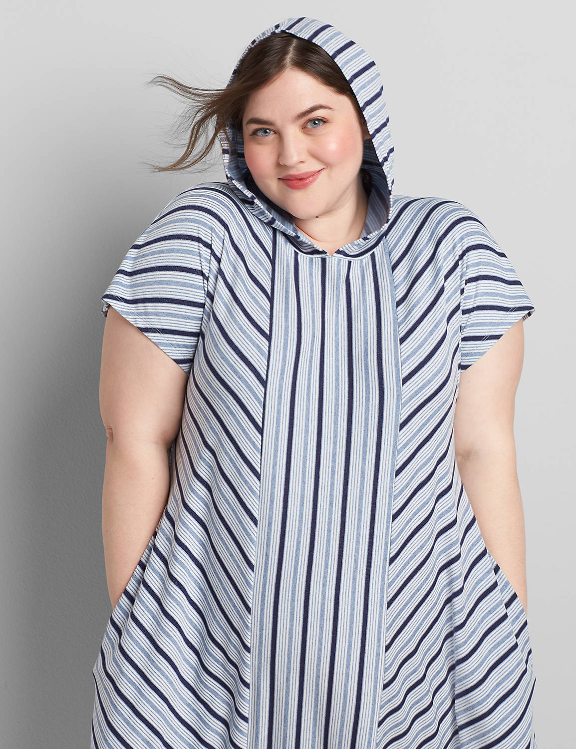 LIVI Striped Hooded Dress Product Image 3
