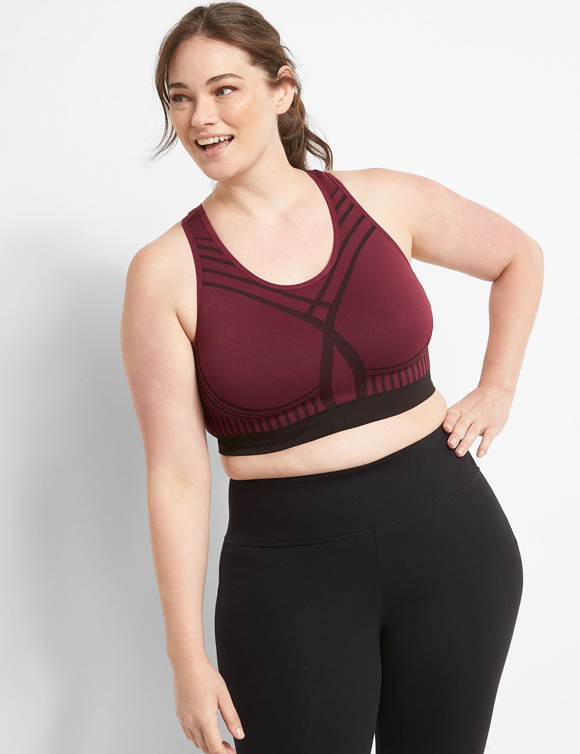 LIVI Wireless MediumImpact Seamless Wicking Sport Bra LaneBryant