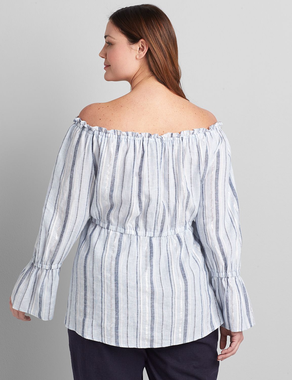 Off the Shoulder Long Sleeve Elasti Product Image 2