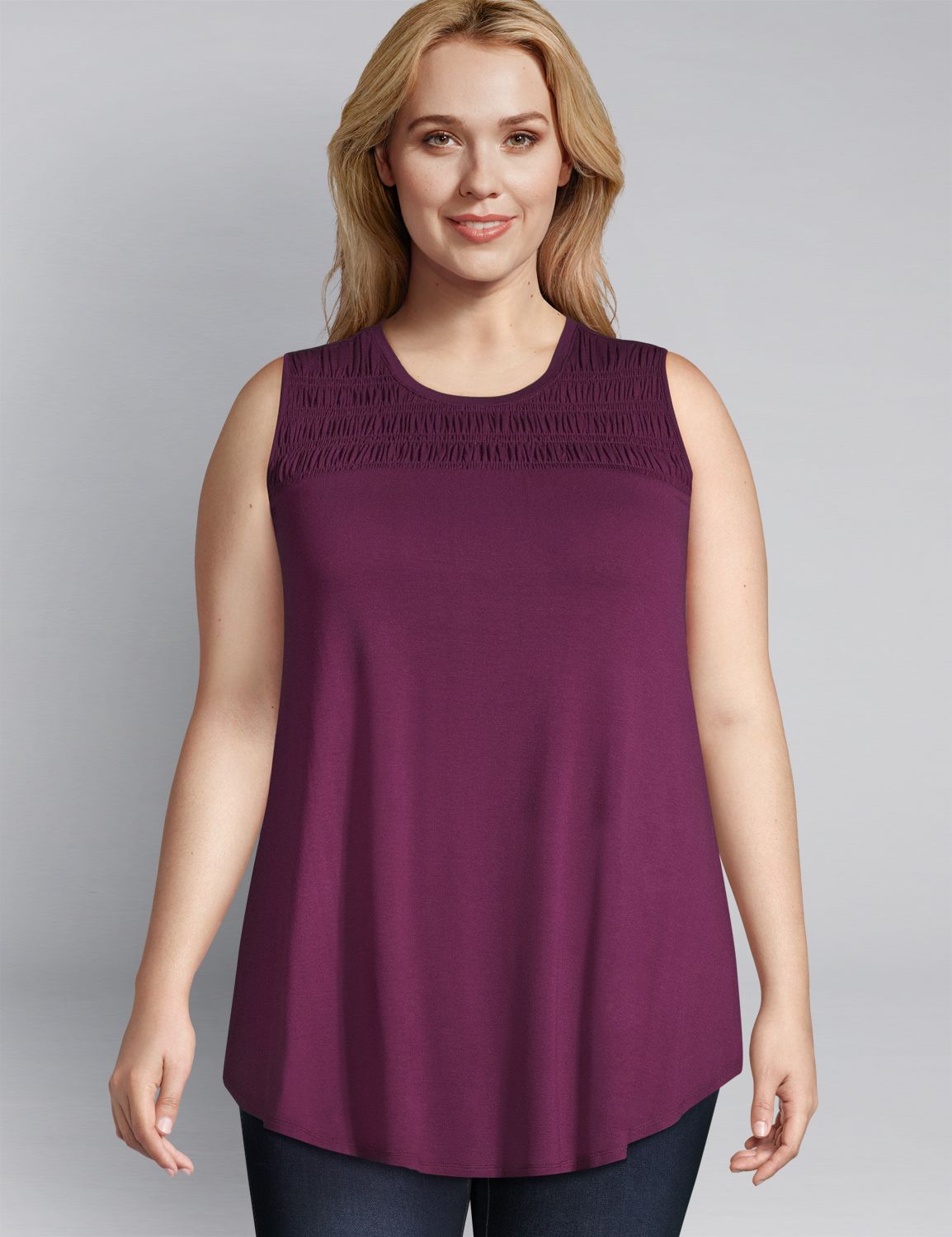 ShirredYoke Swing Tunic LaneBryant