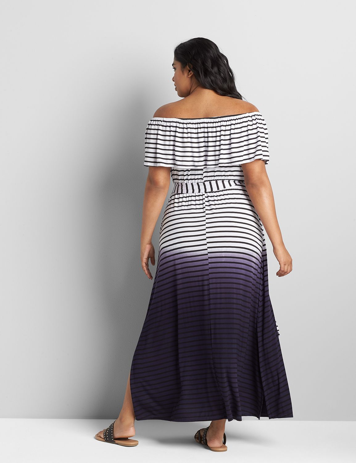 Four Way Off The Shoulder Maxi 1120291:PANTONE Night Sky:18/20