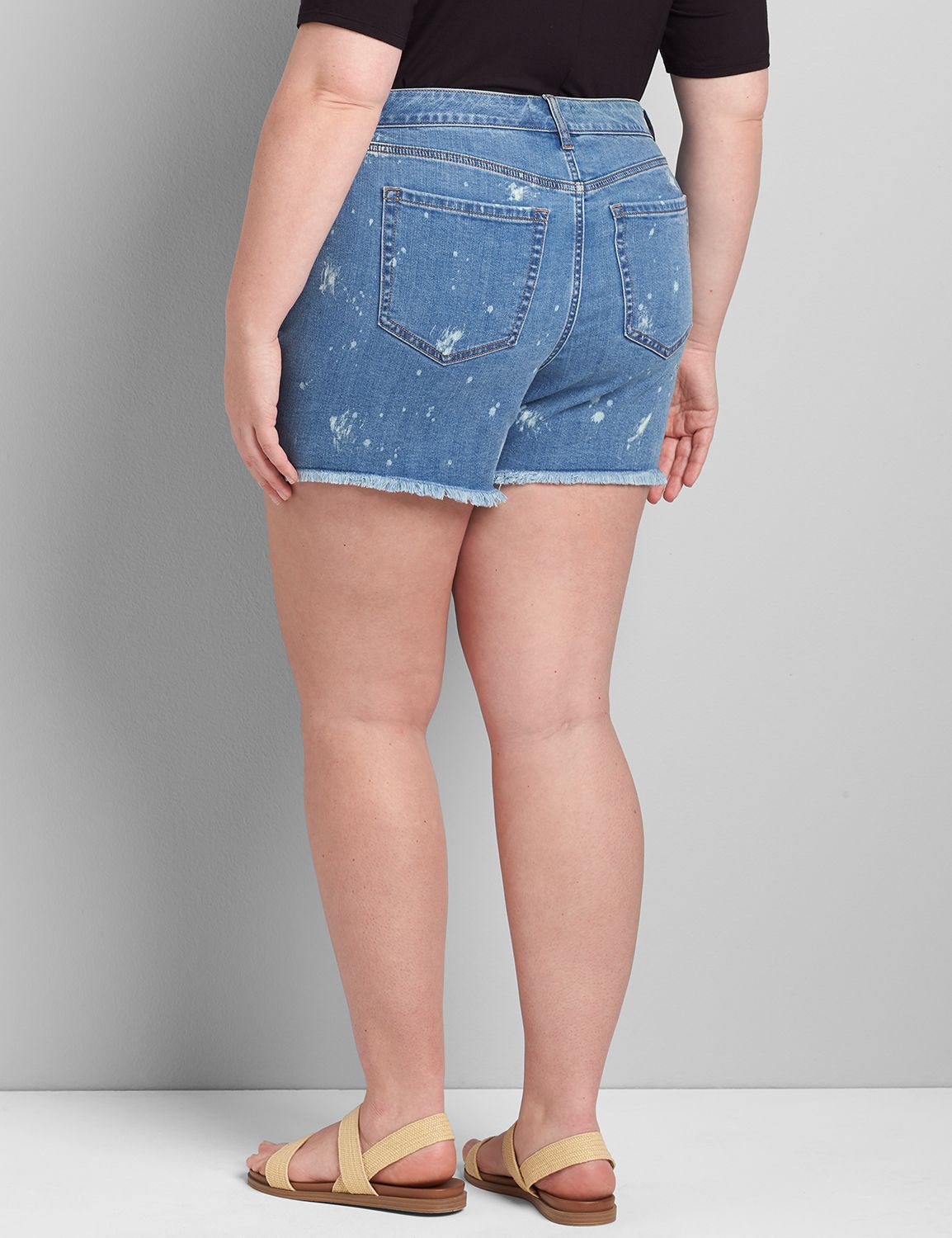 DENIM BOYFRIEND SHORT RODEO WASH LYCRA BEAUTY 1121886:Medium Denim:24 Product Image 2