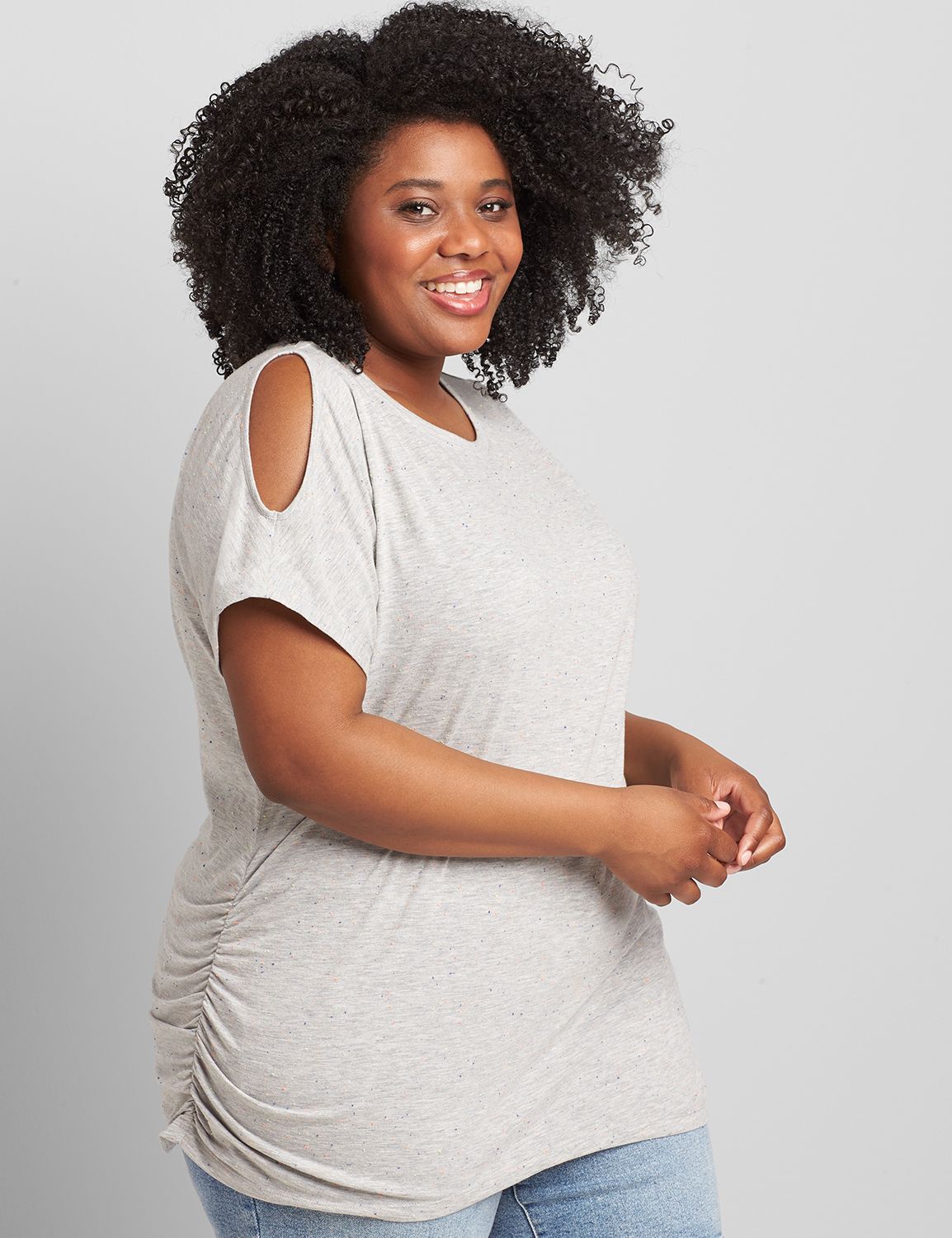Fitted Long Sleeve Shirt Women HERLOLLYCHIPS Women's Cold Shoulder