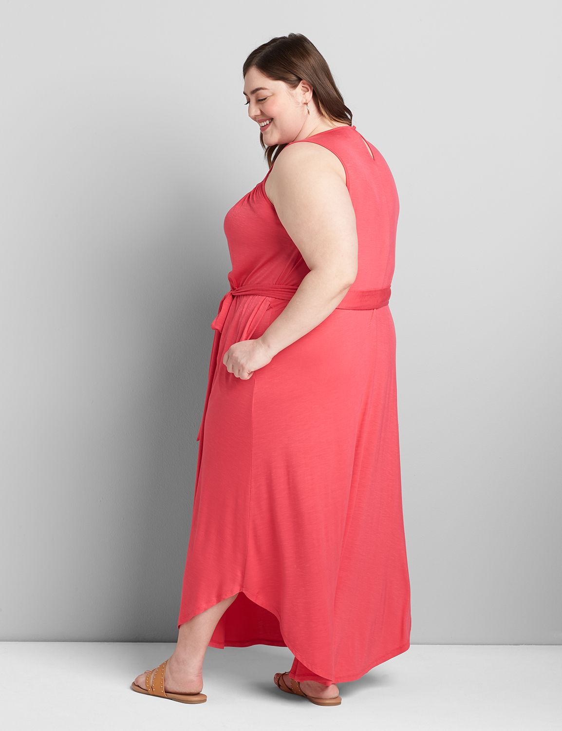 Crochet-Front Maxi Dress