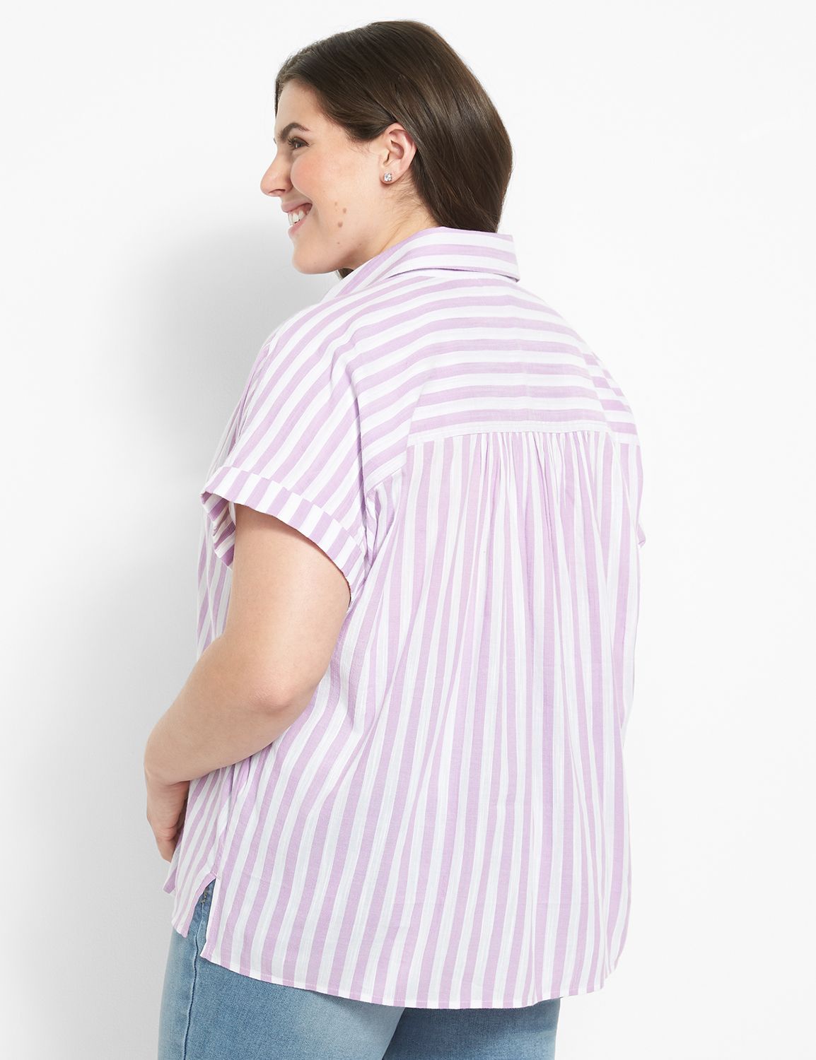 Short Sleeve Tie Hem Button Down 11 Product Image 2