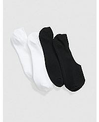 Lane Bryant 2-Pack No-Show Socks ONESZ Black And White