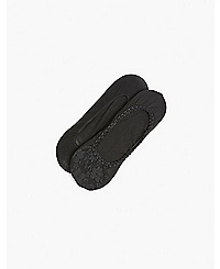 Lane Bryant 2-Pack Foot Liners - Lace & Solid ONESZ Black