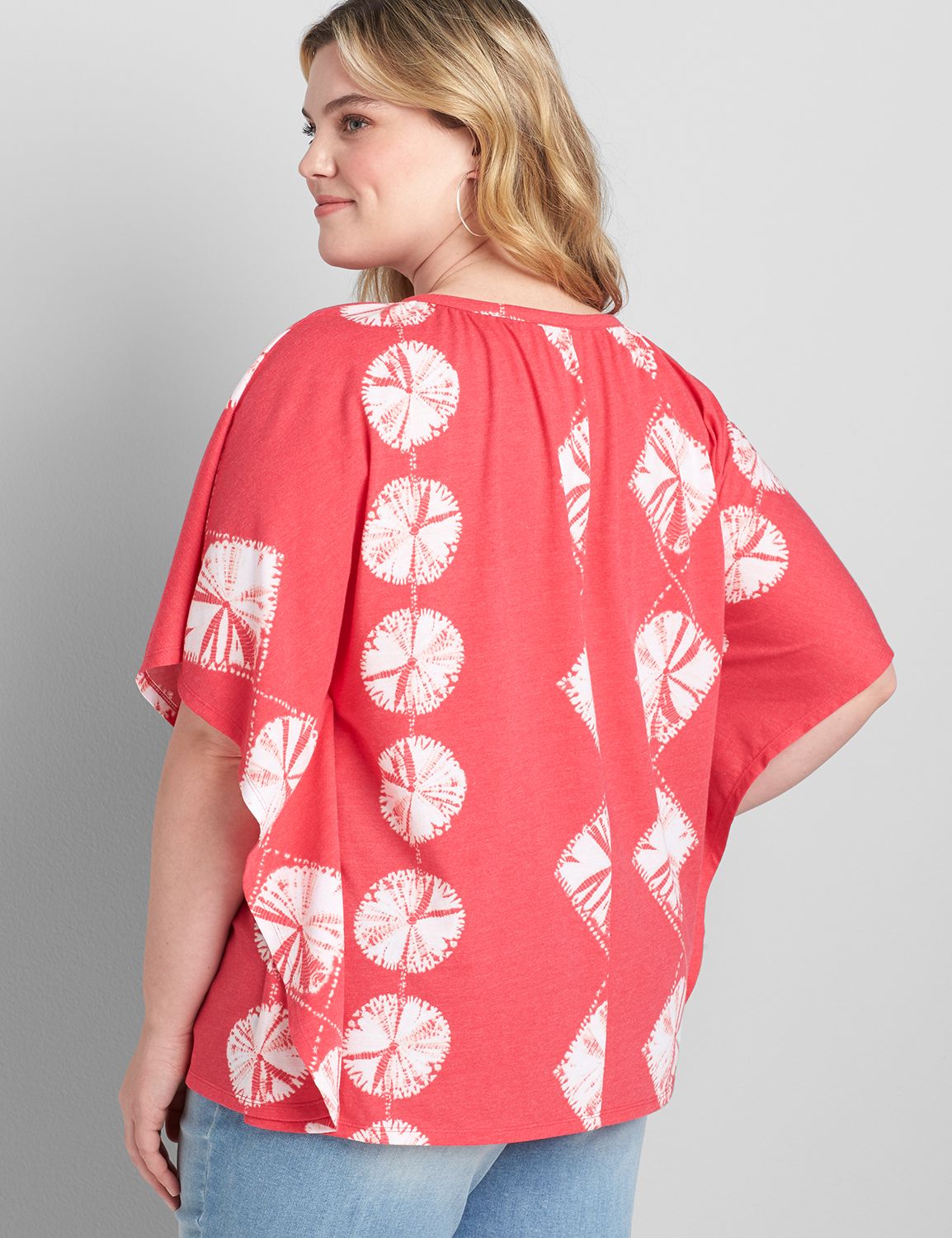 Boatneck With Keyhole Drama Top With Tie 1121537:LBSU21010_SteffiTieDye_C1:18/20 Product Image 2