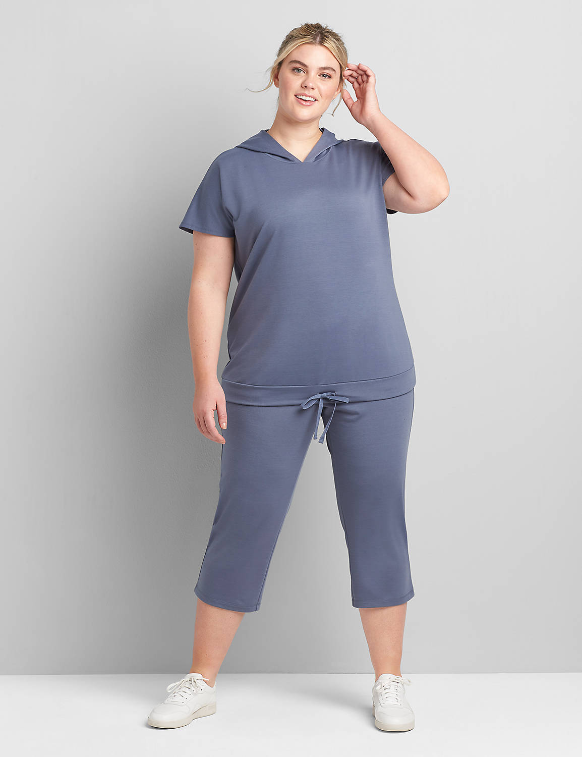 LIVI French Terry Crop Straight Pant Product Image 3