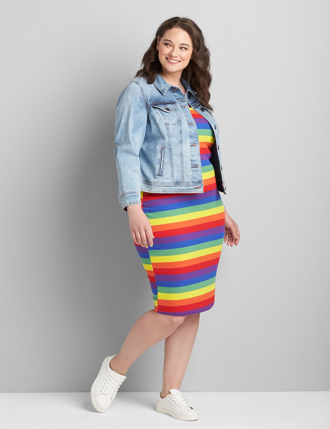 Denim Jacket - Light Wash with Sequin Heart Product Image 4