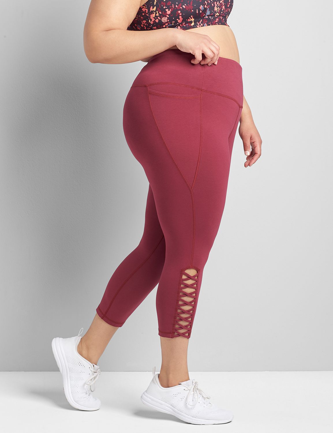 Active Lattice Capri Cutout Workout Leggings – Golden Star Yoga