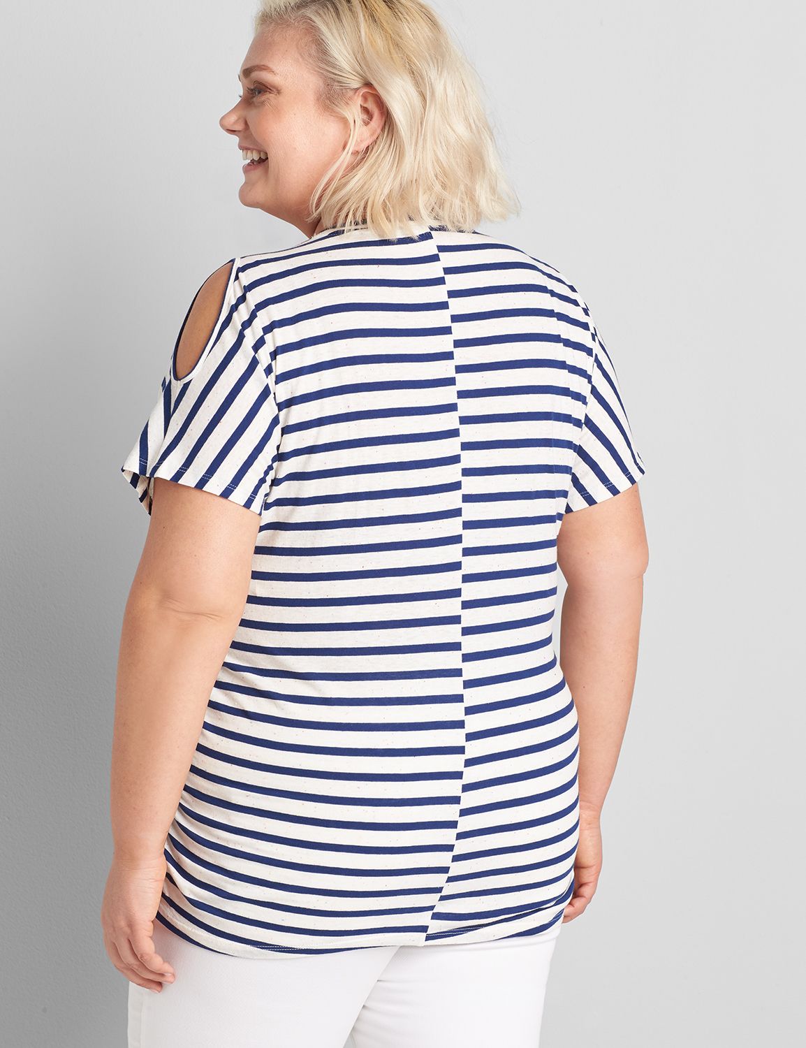 Cold Shoulder Scoop neck Side Ruche Product Image 2