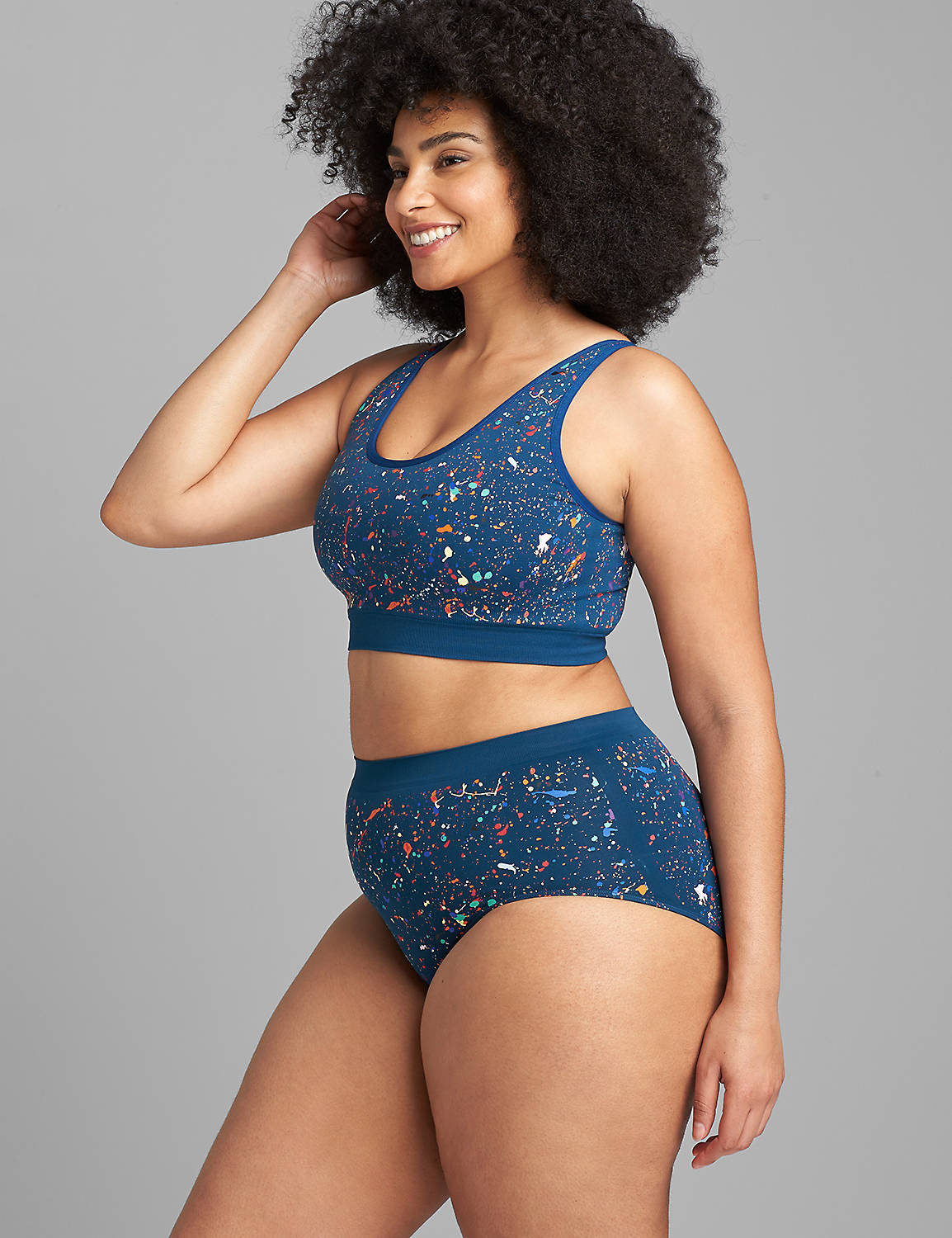 Seamless  Scoop Bralette with rainb Product Image 3