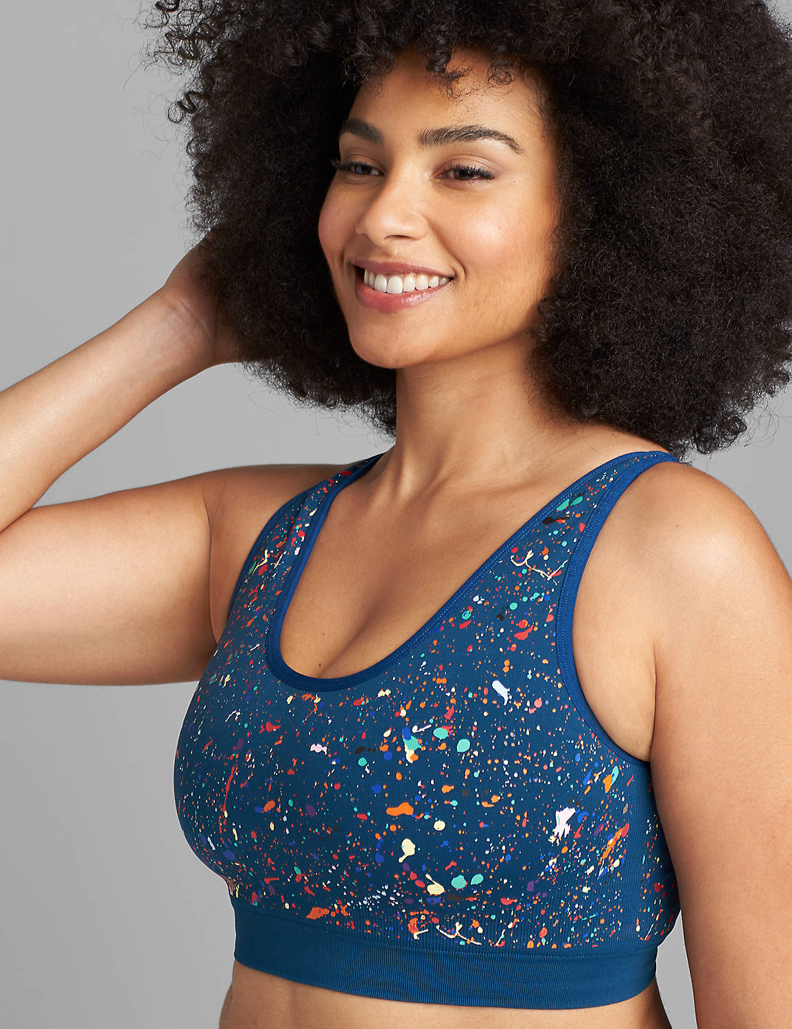 Seamless  Scoop Bralette with rainb Product Image 4