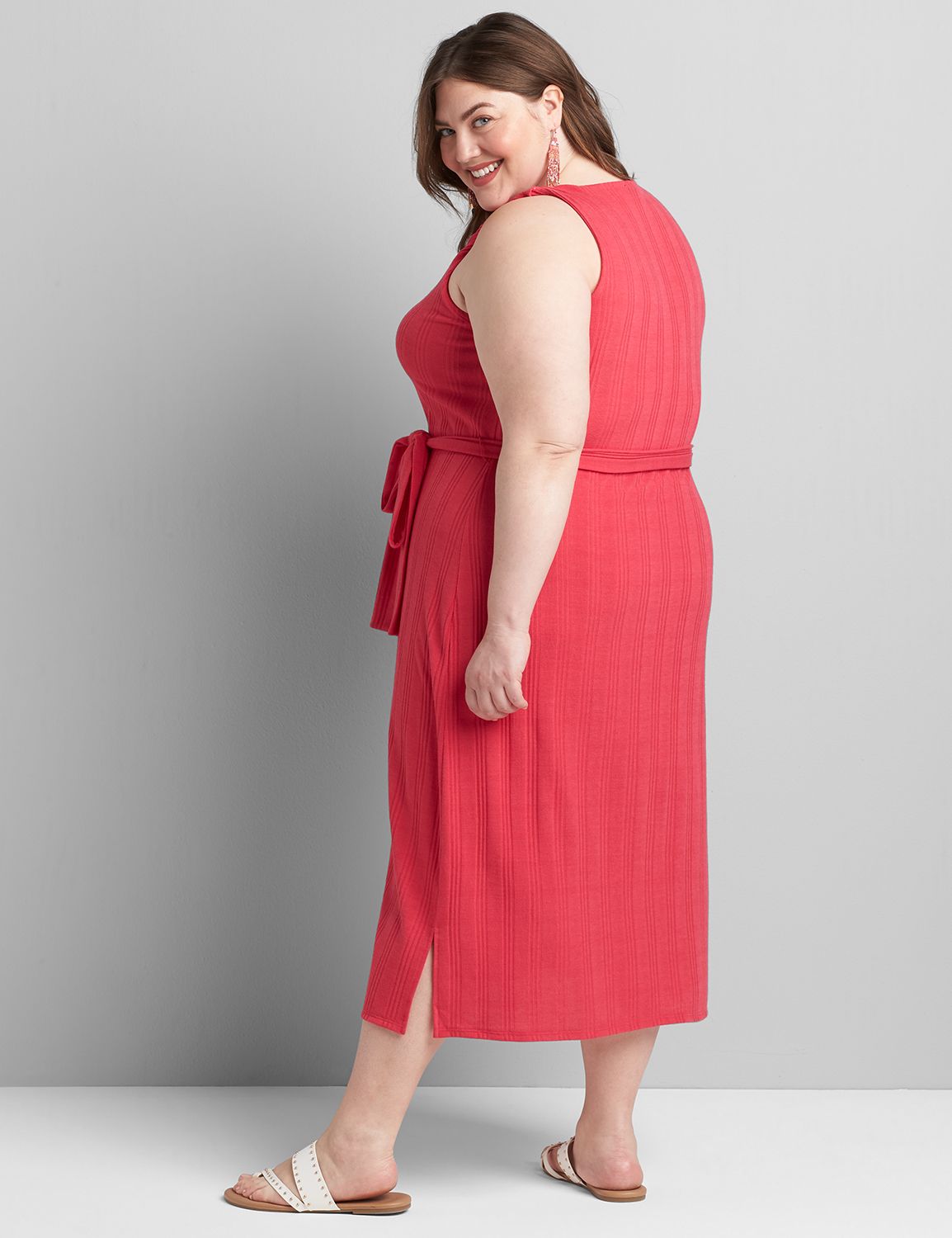 Ribbed Twisted-Strap Midi Dress Product Image 2
