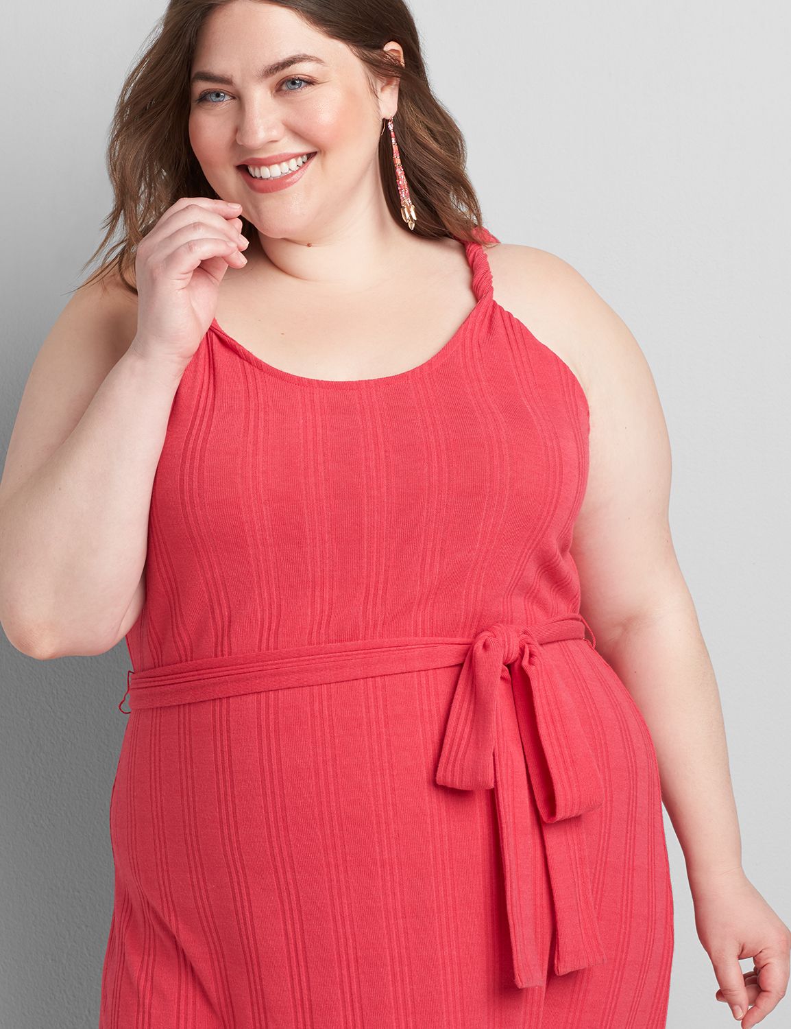 Ribbed Twisted-Strap Midi Dress Product Image 3