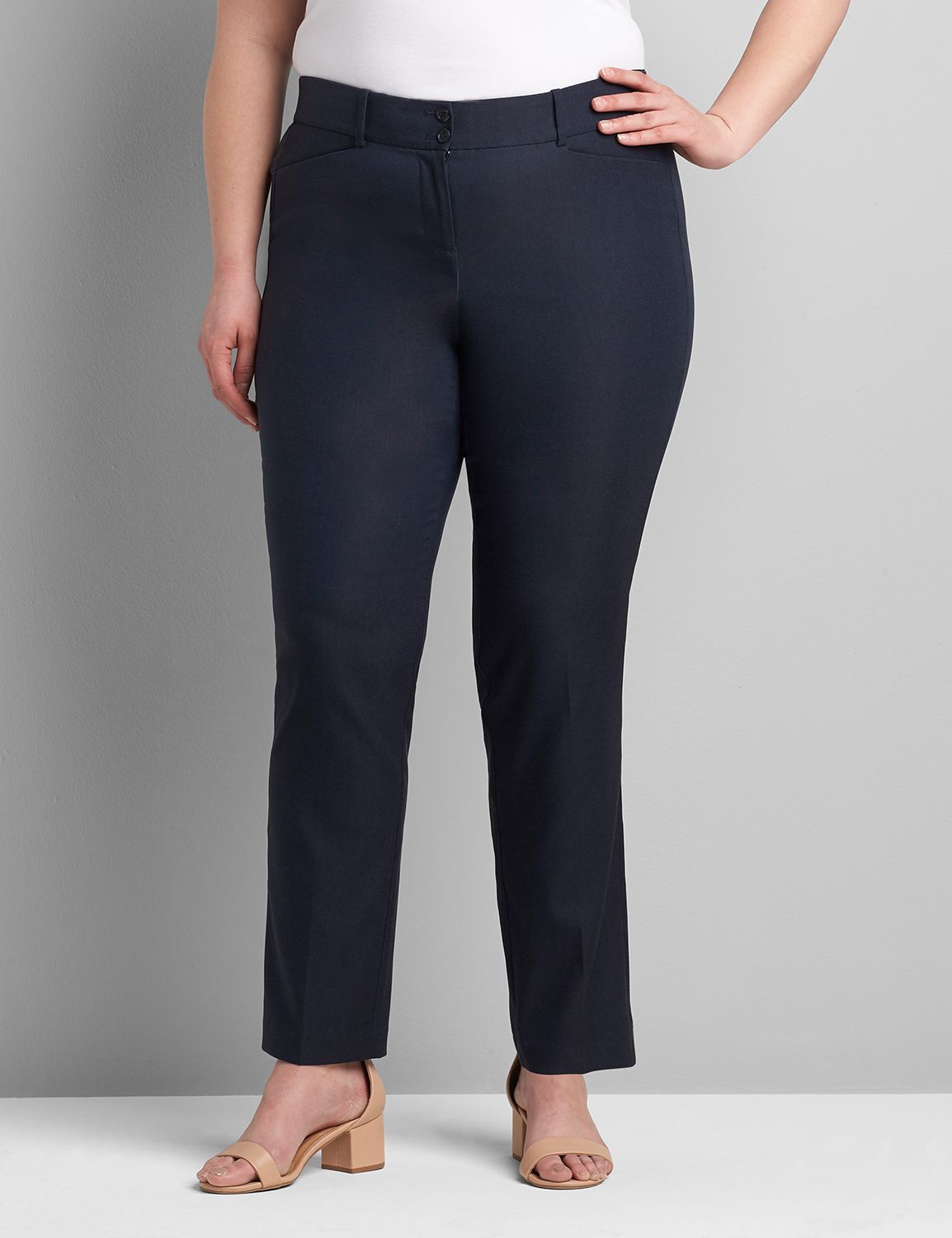 Details about  / LANE BRYANT Black White ELASTIC WAIST Pleated-Front Culotte PLUS Sz 14 16 18 20