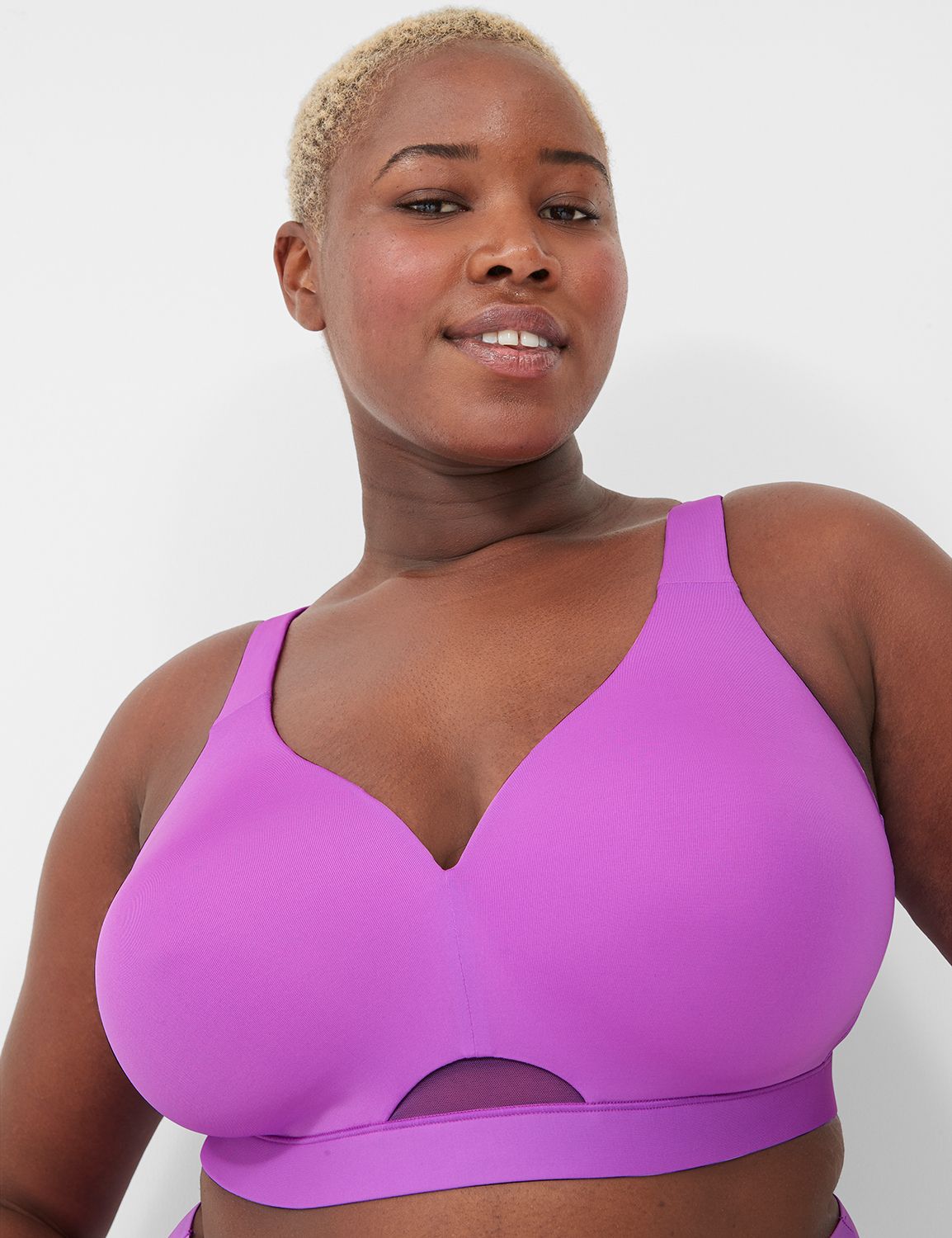 Lightly Lined Wireless Modal Bra - Clear blue