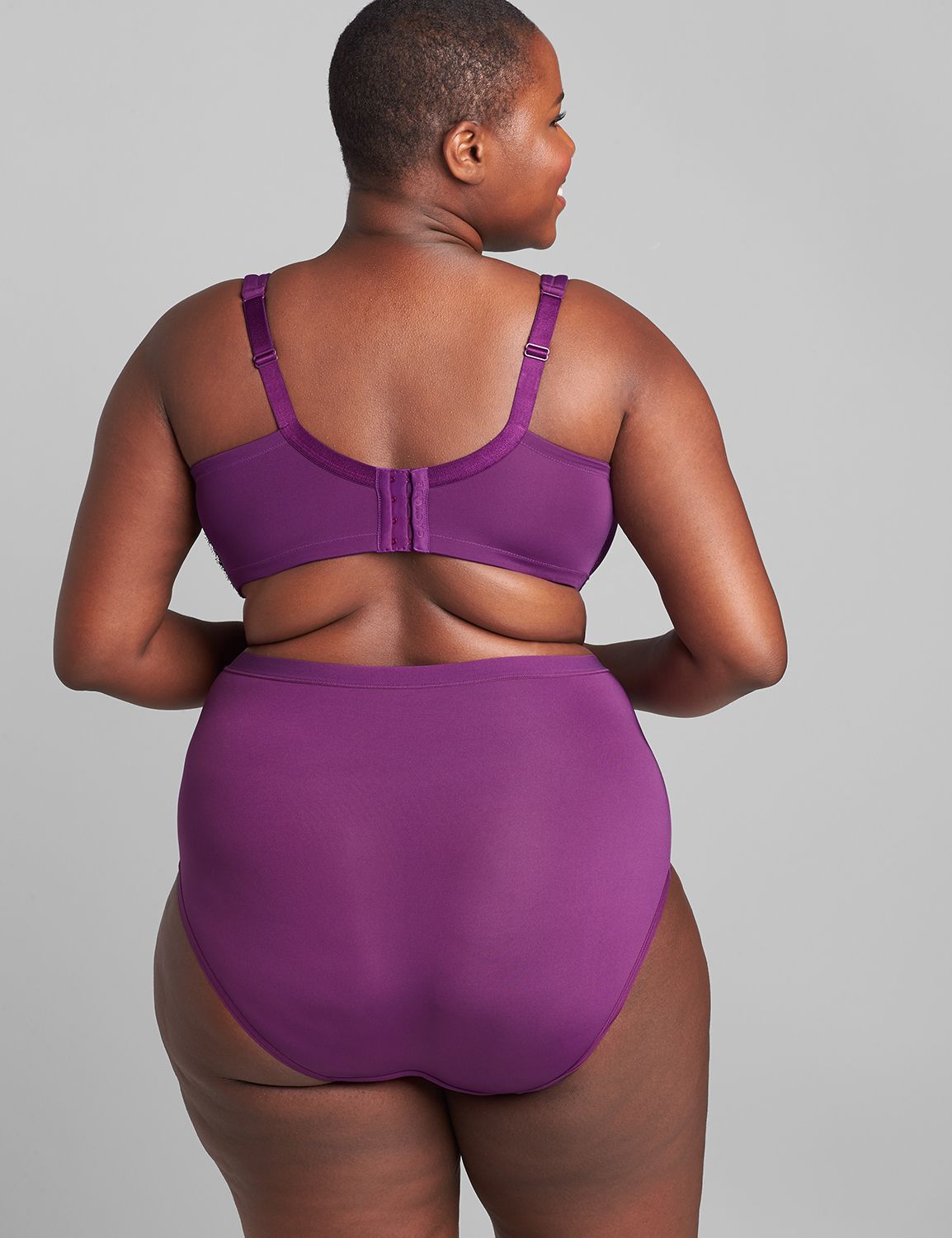 Smooth Lightly Lined Full Coverage Bra with Lace Trim | LaneBryant