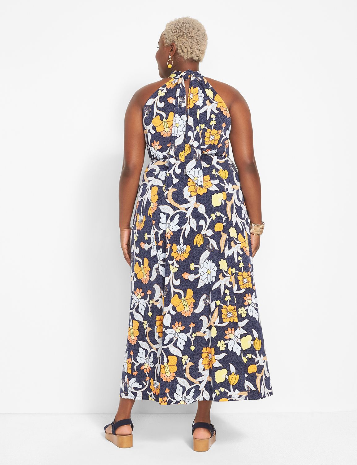 Sleeveless Halter Tie Neck Maxi 112 Product Image 2