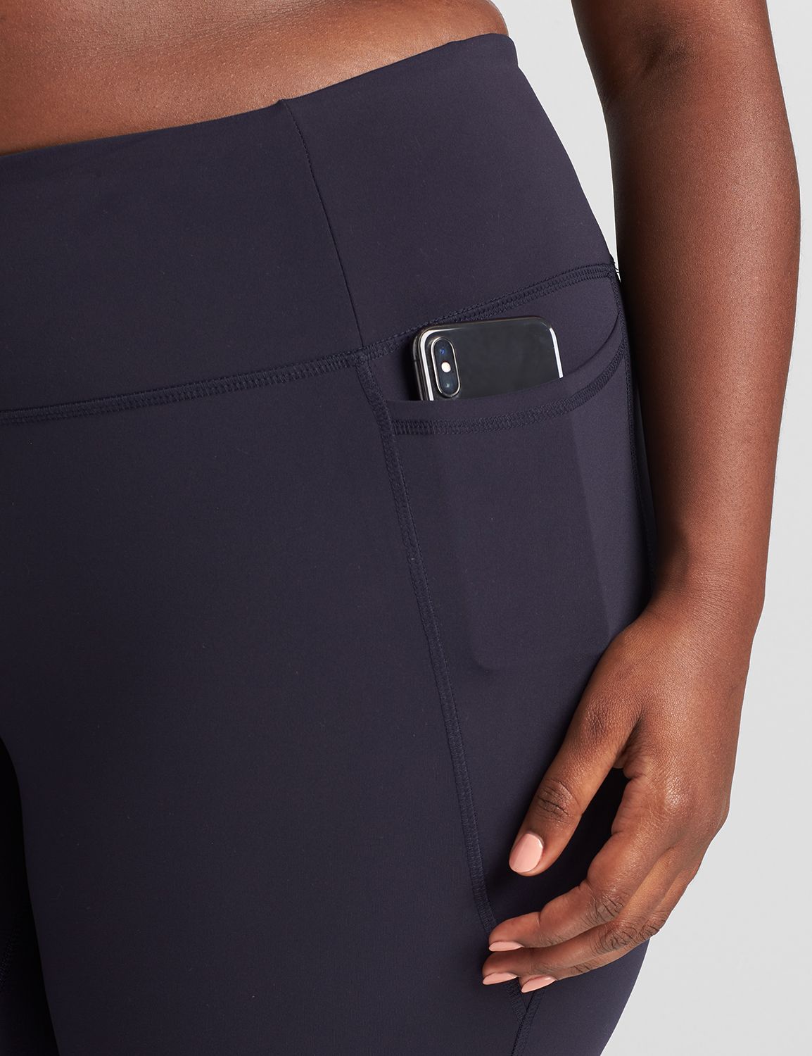 Power Soft Hem Detail Solid Capri L Product Image 4