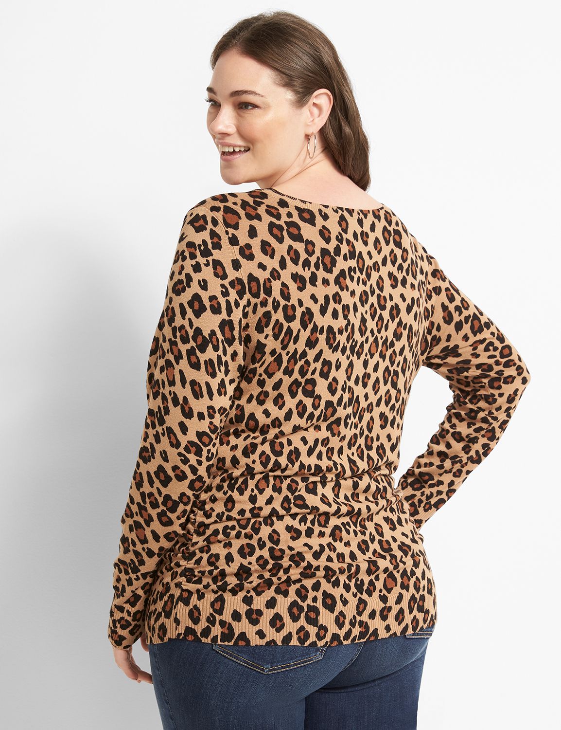 lane bryant leopard sweater