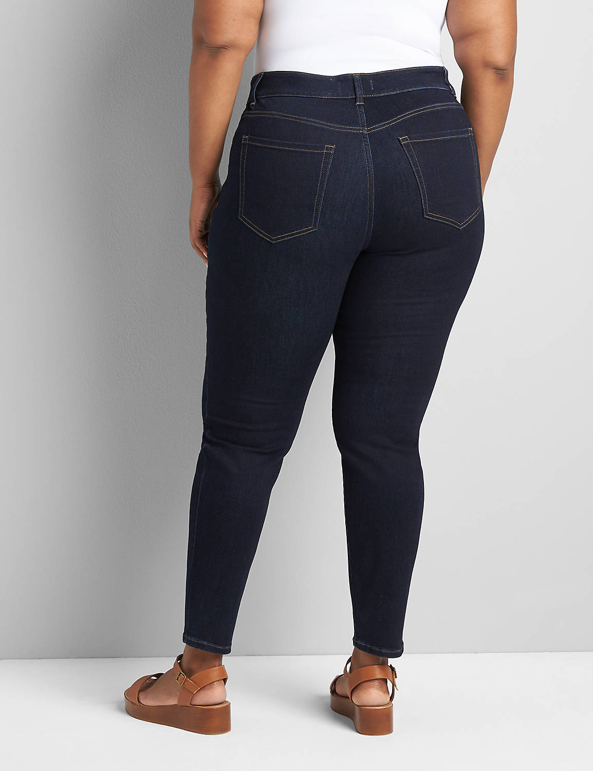 Curvy Fit High-Rise Skinny Jean- Dark Wash Product Image 2