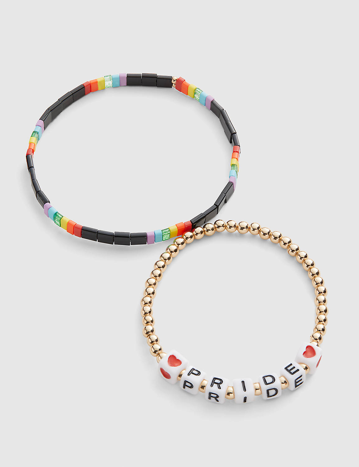 Pride Love & Rainbow Stretch Bracelet Pack:LBSU21140_RainbowLove_C1:ONESZ Product Image 1