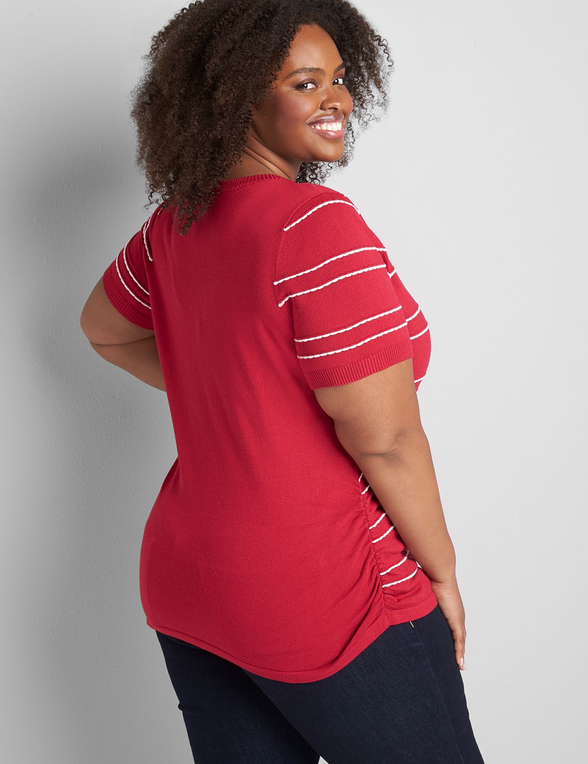 Lane Essentials Ruched-Side Sweater Product Image 2
